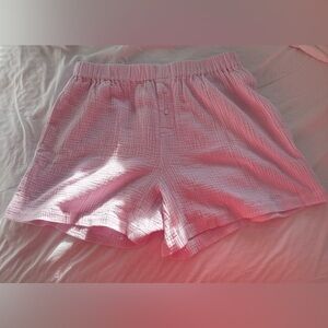 Plenty Light Pink Textured Shorts